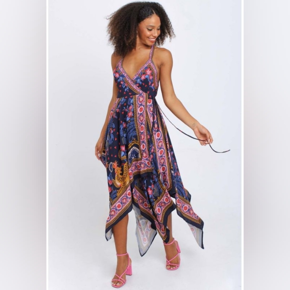 NWT - FARM Rio - Midi Dress Jaguar Jungle size M